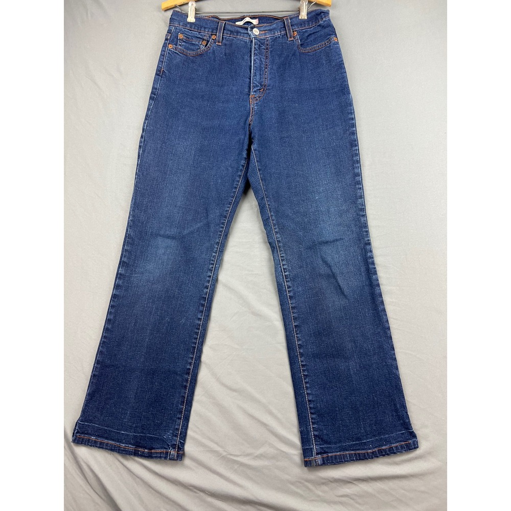 Levi's 512 Perfect Slimming Jeans Womens 12M Bootcut Blue High Rise Denim Good